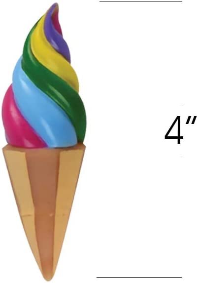 ArtCreativity Ice Cream Vinyl Toys, Set of 12, Colorful Vinyl Ice Cream Cones for Kids, Party Favors for Boys and Girls, Party Dessert Table Decorations, Unique Bath Tub Toys for Children