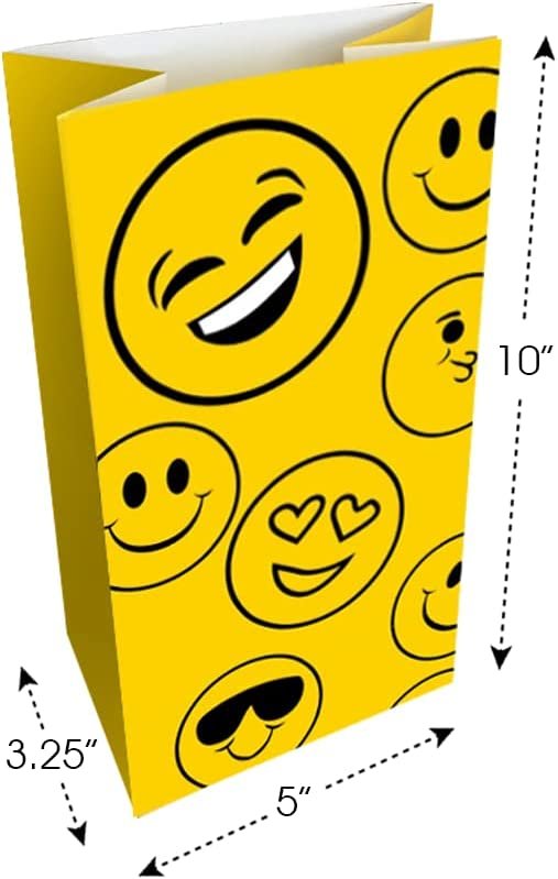 Buy WOWOSS 45PCS Small Party Favor Bags with 100 Smiley Face Stickers Kraft  Paper Gift Bags Kids Birthday Party Supplies to Holding Sweets, Toys, Food  and More Small Gifts(24 * 13 *
