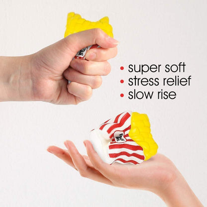 ArtCreativity Fast Food Squeeze Toys for Kids, Set of 4, Includes 2 Fries and 2 Burgers, Scented Slow-Rise Stress Toys for Adults, Play Food for Children, Themed Party Favors for Boys and Girls