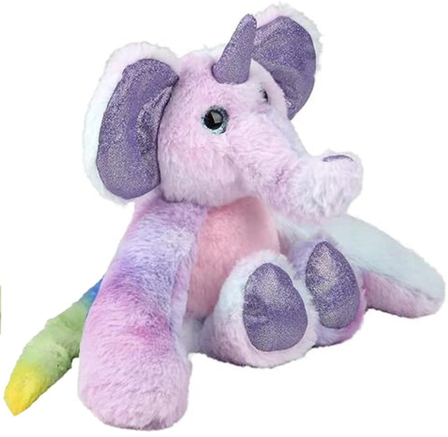 Elephant Plush Toy with Colorful Tail, 1pc, Elephant Stuffed Toy for Boys and Girls, Animal Party Decoration, Kids’ Room and Baby Nursery Décor, Weighted for Easy Display