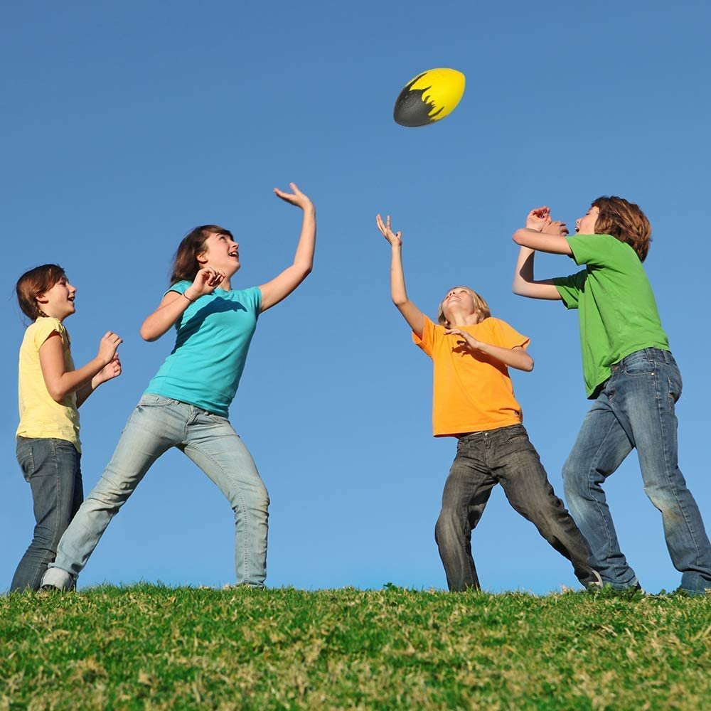 Foam Flame Footballs for Kids, Set of 3, Two-Toned Foam