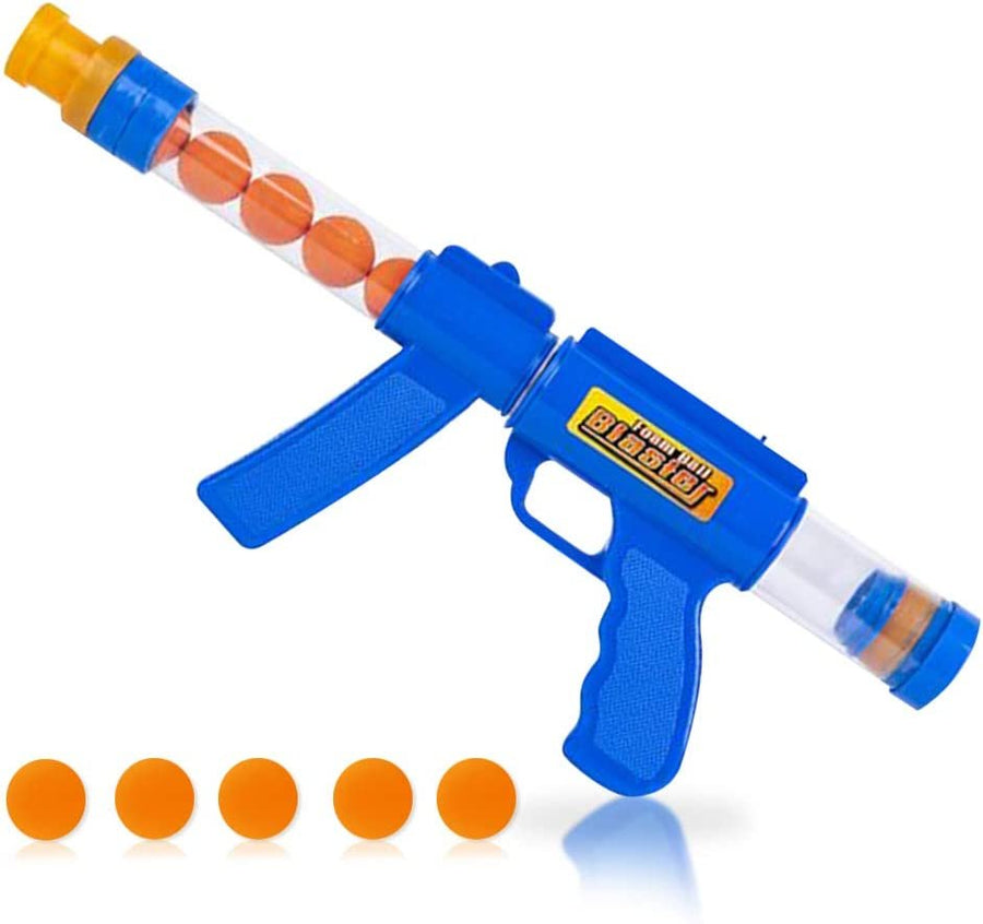 Foam Ball Launcher with 8 Balls, Pump Action Shooting Toy Blaster for Kids, Outdoor Summer Fun, Fetch Toy for Dogs, Best Holiday or Birthday Gift for Boys and Girls