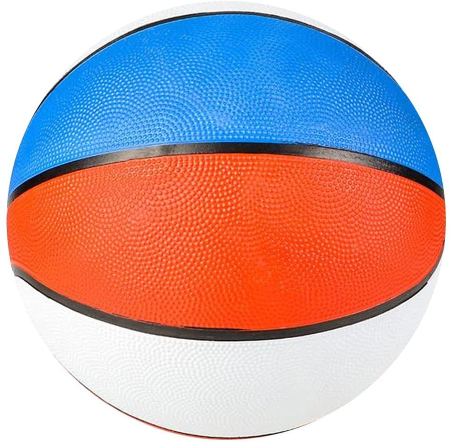 Patriotic Basketball for Kids, 9.5” Ball with Red, White, & Blue Colors, 4th of July Party Favors & Decorations, Patriotic Supplies for Memorial & Independence Day - Sold Deflated