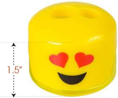 Emoticon Sharpeners for Kids, Bulk Pack of 24, Emoticon Smile Face Pencil and Crayon Sharpeners, Fun School Supplies for Children, Emoticon Birthday Party Favors for Boys and Girls