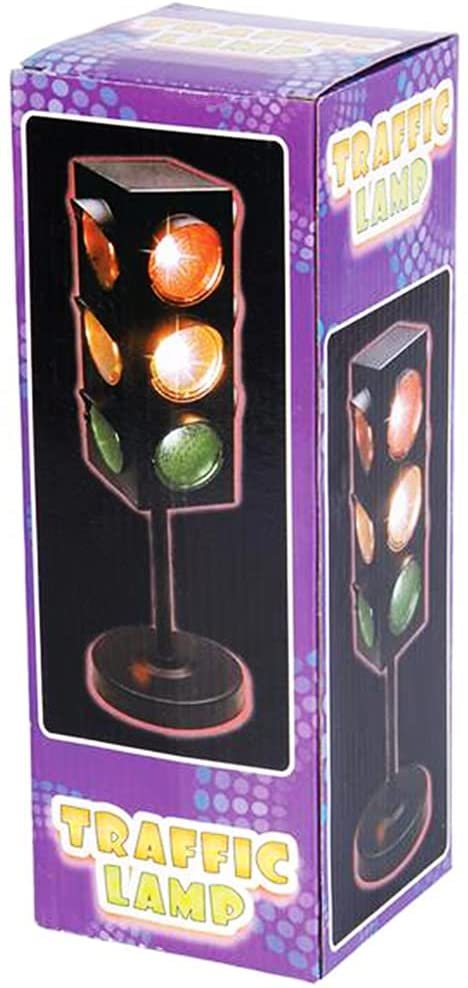 Traffic Light Table Lamp for Kids, 1 PC, Bedside Lamp with Color Changing LEDs, Cool Nightlight for Girls and Boys, Decorative Lamp for Living Room, Bedroom, or Playroom, 10.25"es