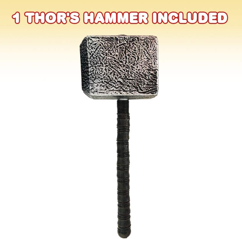 ArtCreativity Thor’s Hammer Toy for Kids, Viking Halloween Costume Accessories, Fun Superhero Party Photo Booth Prop, 21 Inch Plastic Thor Hammer for Pretend Play and Room Decor, Great Gift Idea