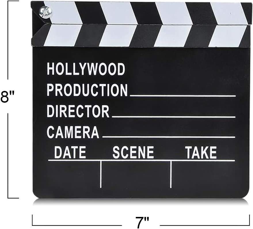 Movie Clapboard, Hollywood Movie Theme Party Decorations, Academy Awards Party Supplies and Film Décor, Slate Clapperboard Prop for Stage Plays, Fun Photo Booth Prop