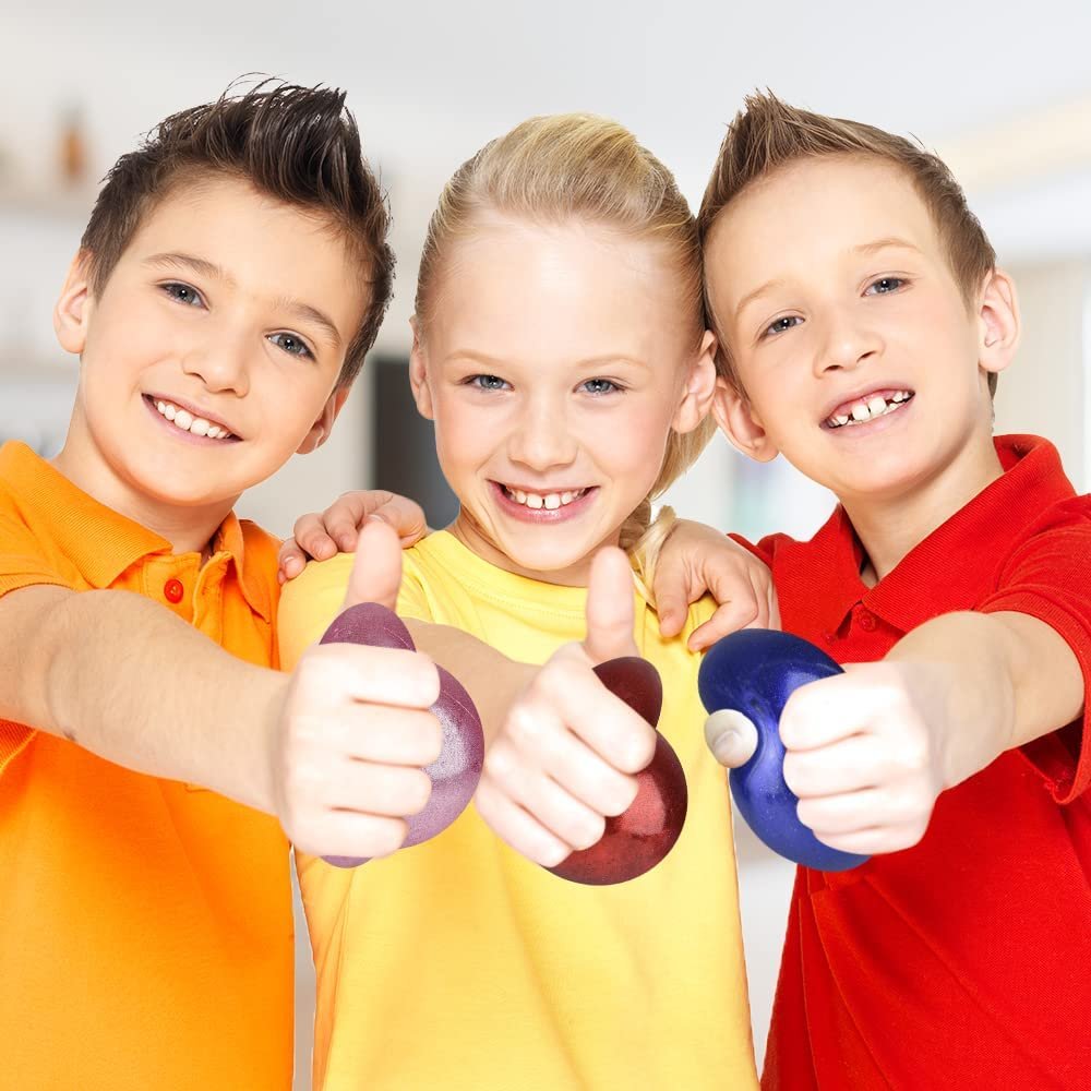 Squeezy Sticky Stress Balls, Set of 6, Stress Relief Fidget Toys