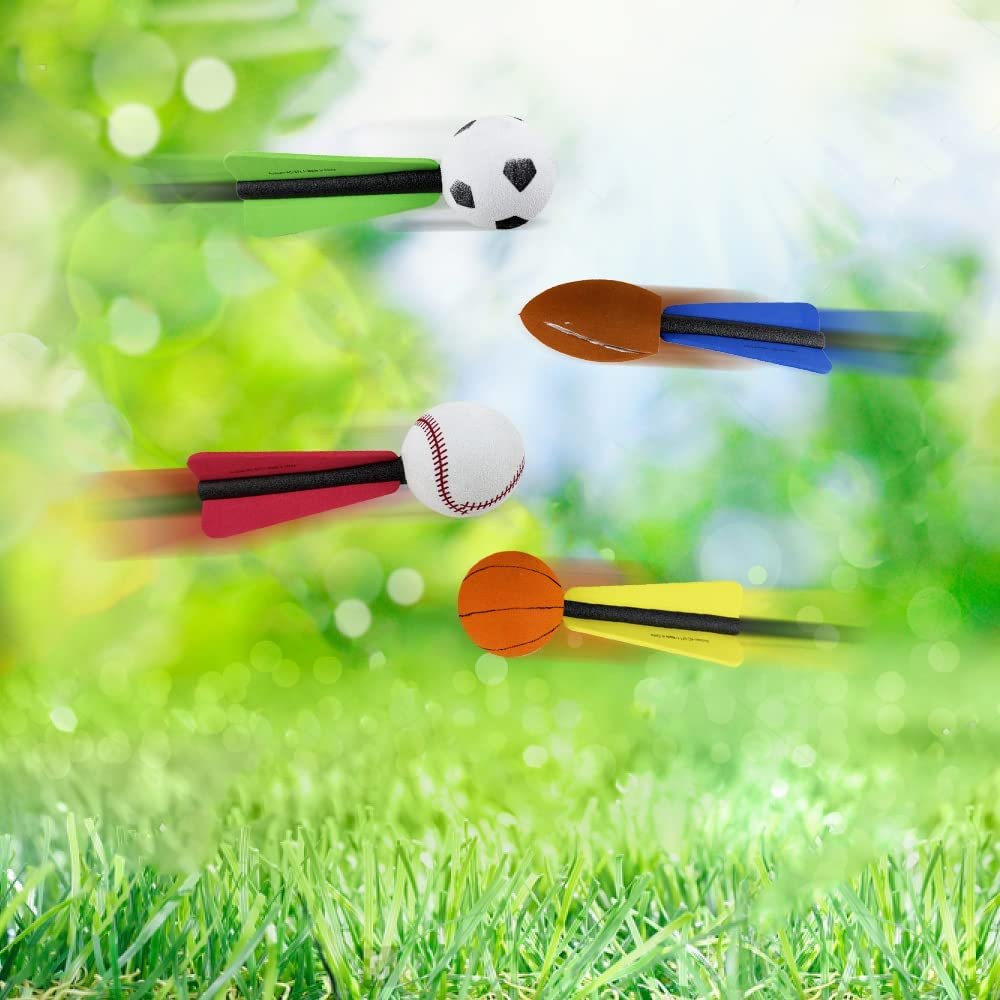 6" Jet Sports Balls - Set of 12 - Fun Flying Toys - Soft Safe Foam - Cool Summer Outdoor Activity - Sporty Birthday Party Favors for Boys, Girls, Toddlers - Goodie Bag Fillers