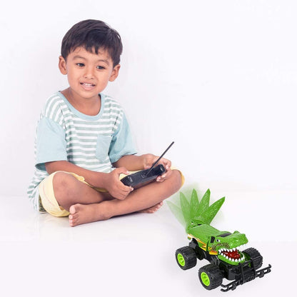 ArtCreativity 14 Inch Remote Control Dinosaur Monster Truck Dino RC Toy Car - Battery Operated - Unique Birthday Gift for Boys and Girls - Large Carnival Game Prize