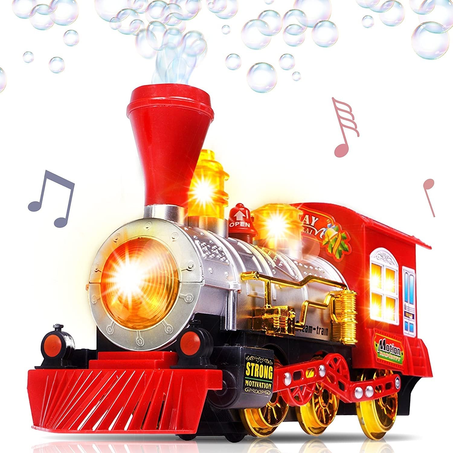 Toy train that blows hot sale smoke