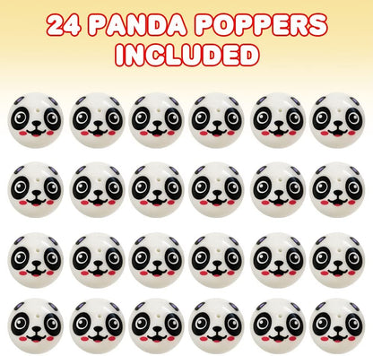 ArtCreativity Panda Poppers, Pack of 24, Pop-Up Half Ball Toys, Old School Retro 90s Toys for Kids, Birthday Party Favors, Goodie Bag Fillers for Boys and Girls