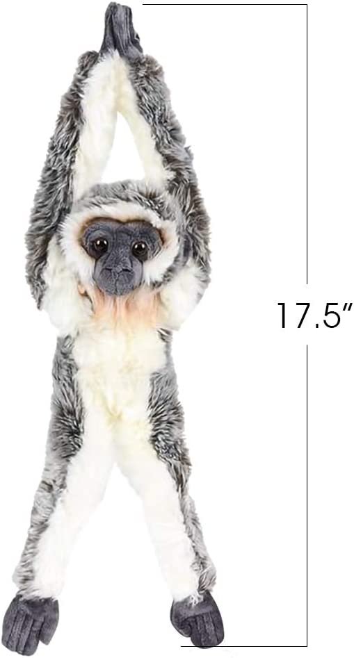 Hanging Vervet Monkey Plush Toy, 17.5" Stuffed Monkey with Realistic Design, Soft and Huggable, Cute Nursery Decor, Best Birthday Gift for Boys and Girls