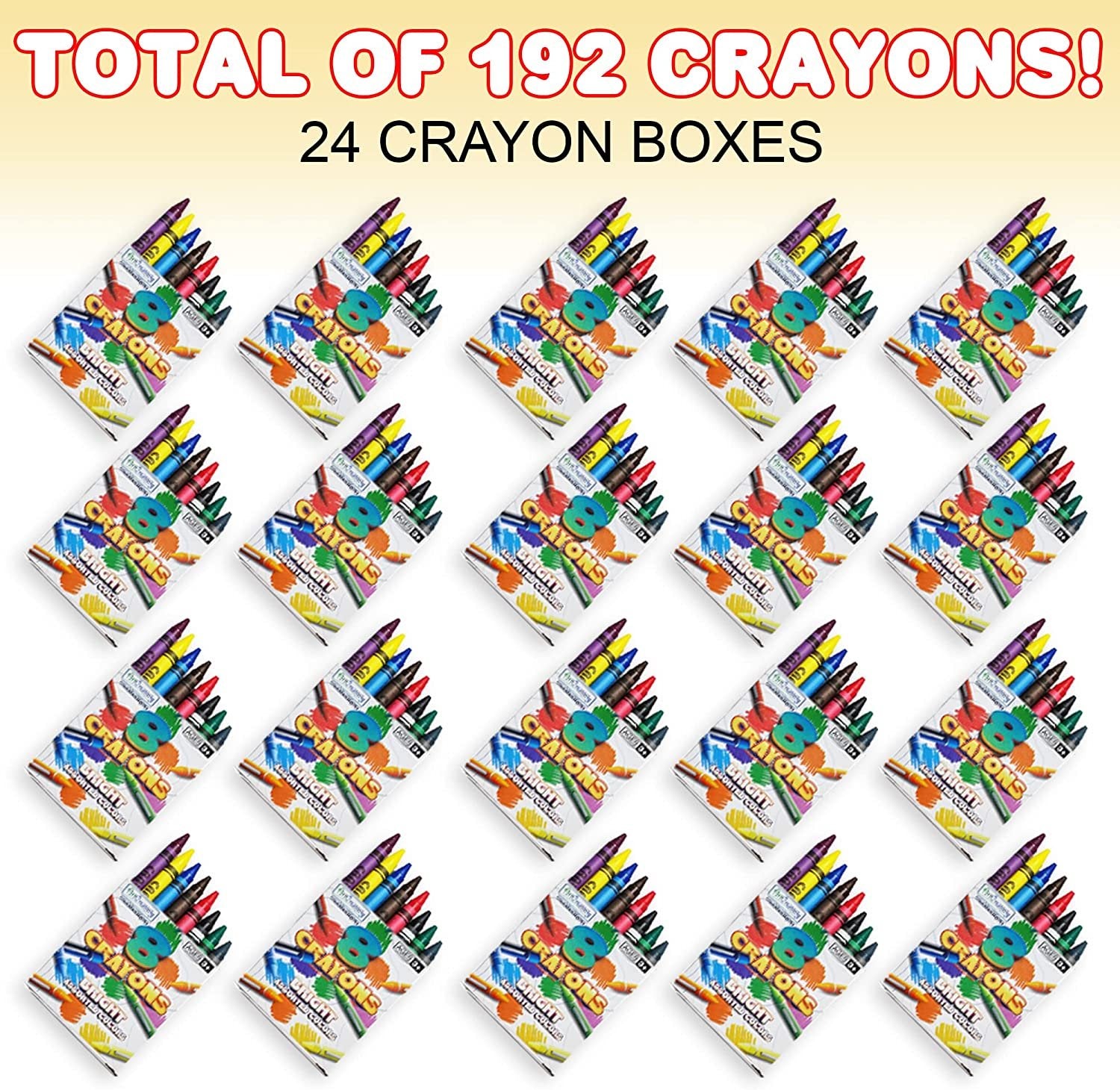  ArtCreativity Mini Crayon Sets for Kids, 12 Pack, Contain 8  Mini Crayons in Each Set, Mini Crayon Packs for Arts and Crafts, Great as  Crayon Party Favors, Goodie Bag Stuffers, and