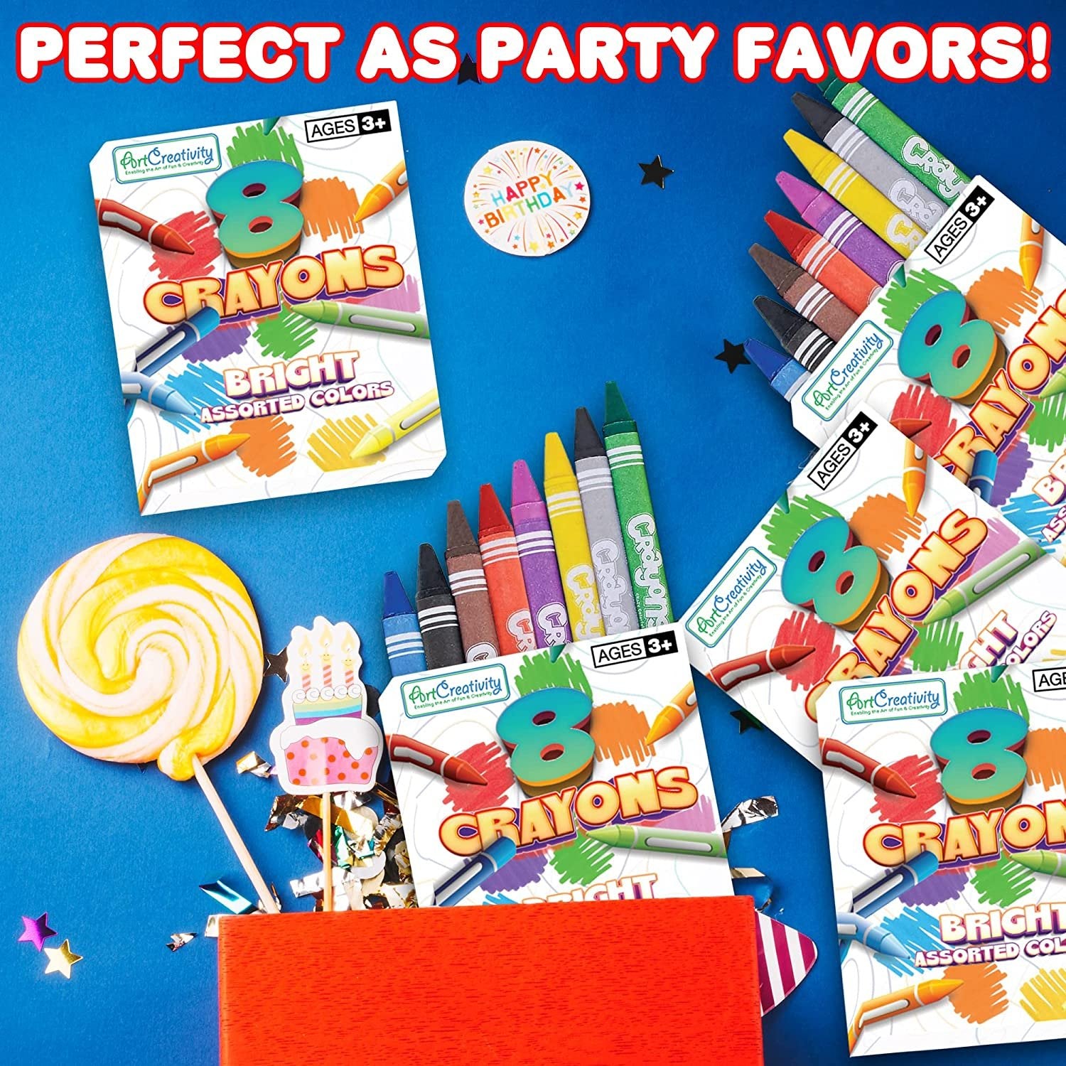 Mega Crayons Set - 192 Crayons Set - Artistic Crafts and Supplies - Fun Party Favor and Prize for Kids Ages 3+