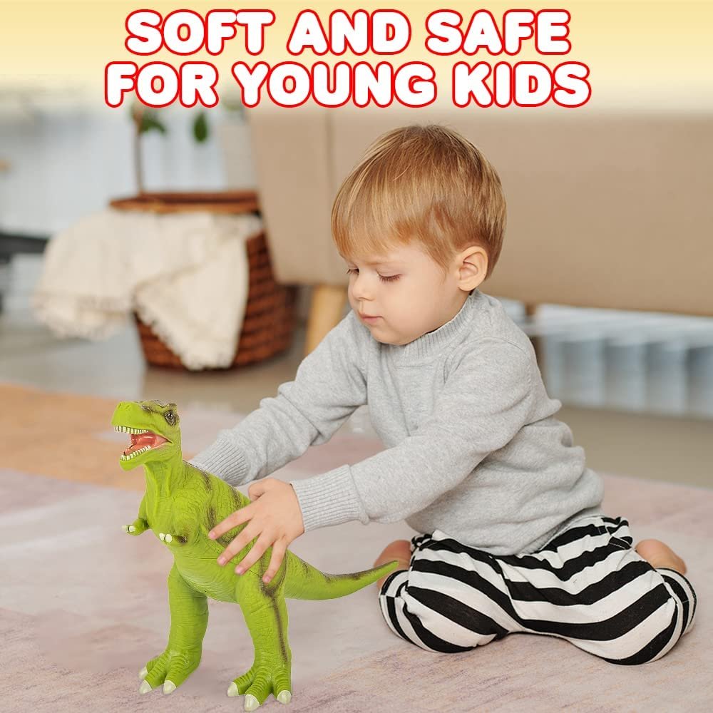 ArtCreativity Soft T-Rex Dinosaur Toy for Kids, Super Realistic and Soft Touch 9.5 Inch Dinosaur Figurine, Great Educational Learning Resource, Dinosaur Gift and Party Favors for Boys and Girls