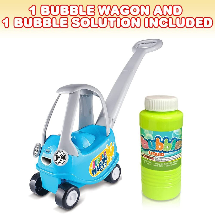 ArtCreativity Bubble Toy Wagon, Outdoor Bubble Toy for Kids with Solution, and Decoration Stickers, Fun Electronic Bubble Machine, Summer Toys for Boys and Girls, Great Birthday