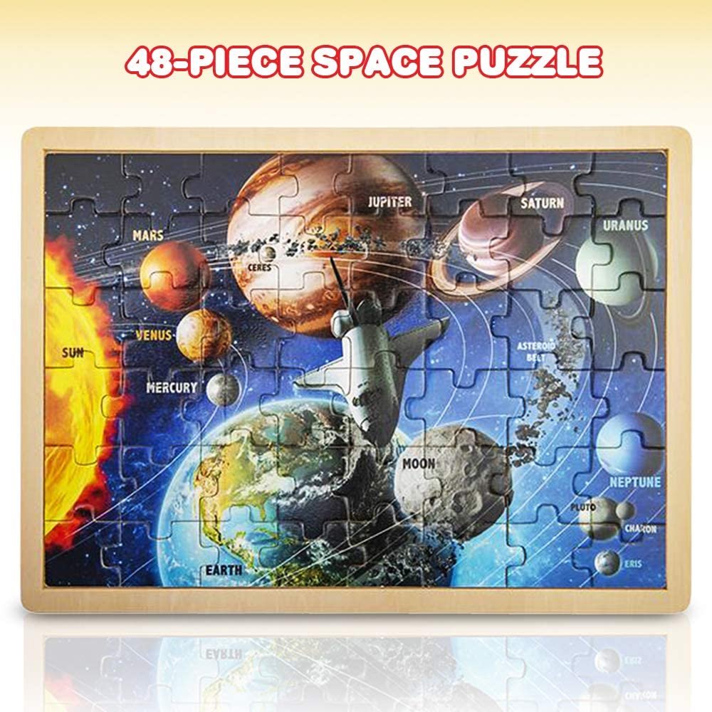 Wooden good solar system puzzle