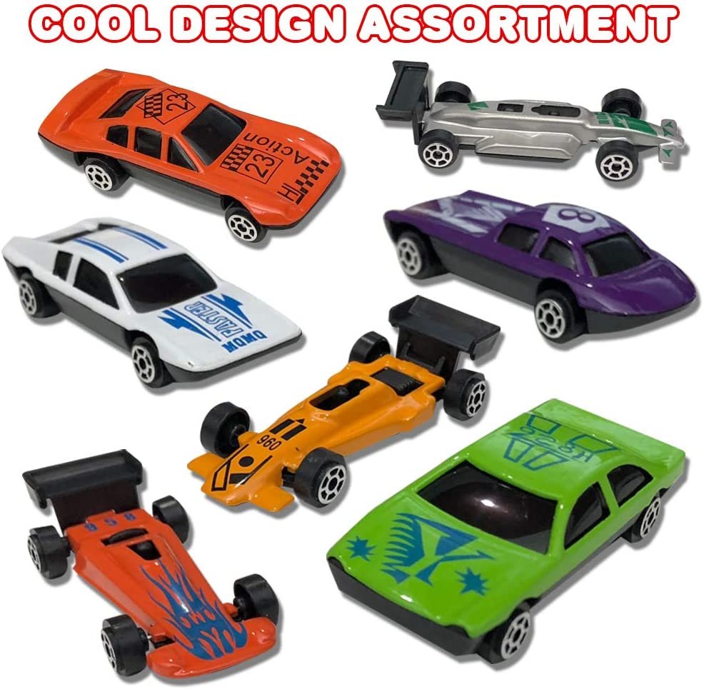 ArtCreativity 25 Pc Diecast Toy Vehicles Playset, Durable Diecast Mini Racer Cars in Assorted Designs, Cool Birthday Party Favors for Kids, Best Birthday Gift for Boys and Girls