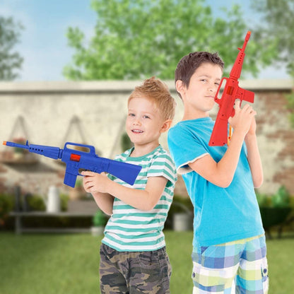 ArtCreativity Rifle Toy Gun for Boys and Girls, Set of 2, Pretend Play Toy Rifles with Sound and Sparking Action, No Batteries Needed, Kids’ Action Toys, Best Holiday and Birthday Gift, Red and Blue