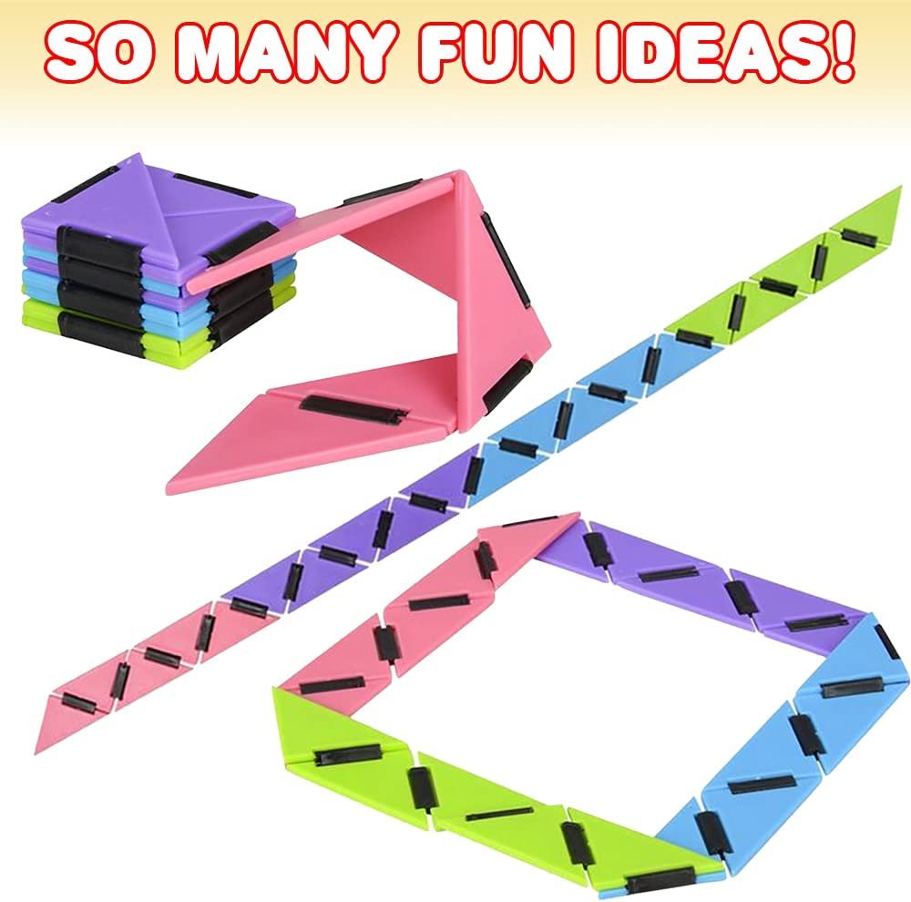 Flip and Fold Puzzle Game, Set of 2, Brain Teaser Games for Kids and Adults, Educational Toys for Children, Unique Birthday Party Favors, Fun Travel Toys, Great Gift Idea