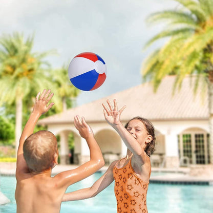 ArtCreativity Patriotic Beach Balls for Kids, Pack of 12, Inflatable Summer Toys for Boys and Girls, Decorations for Hawaiian, Beach, and Pool Party, Beach Ball Party Favors