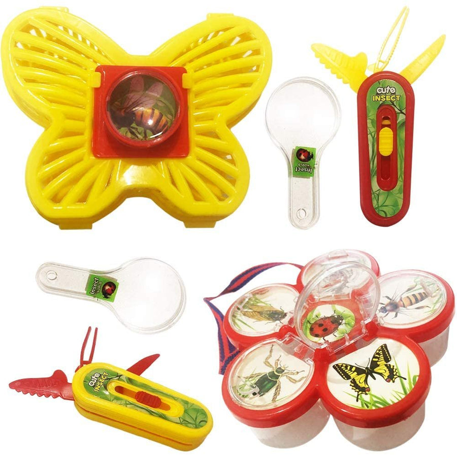 Assorted Insect Bug Viewer Set of 2 for Kids Age 5+, Includes Magnifier, Holder & Multi-Tool, Assorted in Color, Style May Vary, STEM Educational Toy, Great Gift for Birthday & Holiday