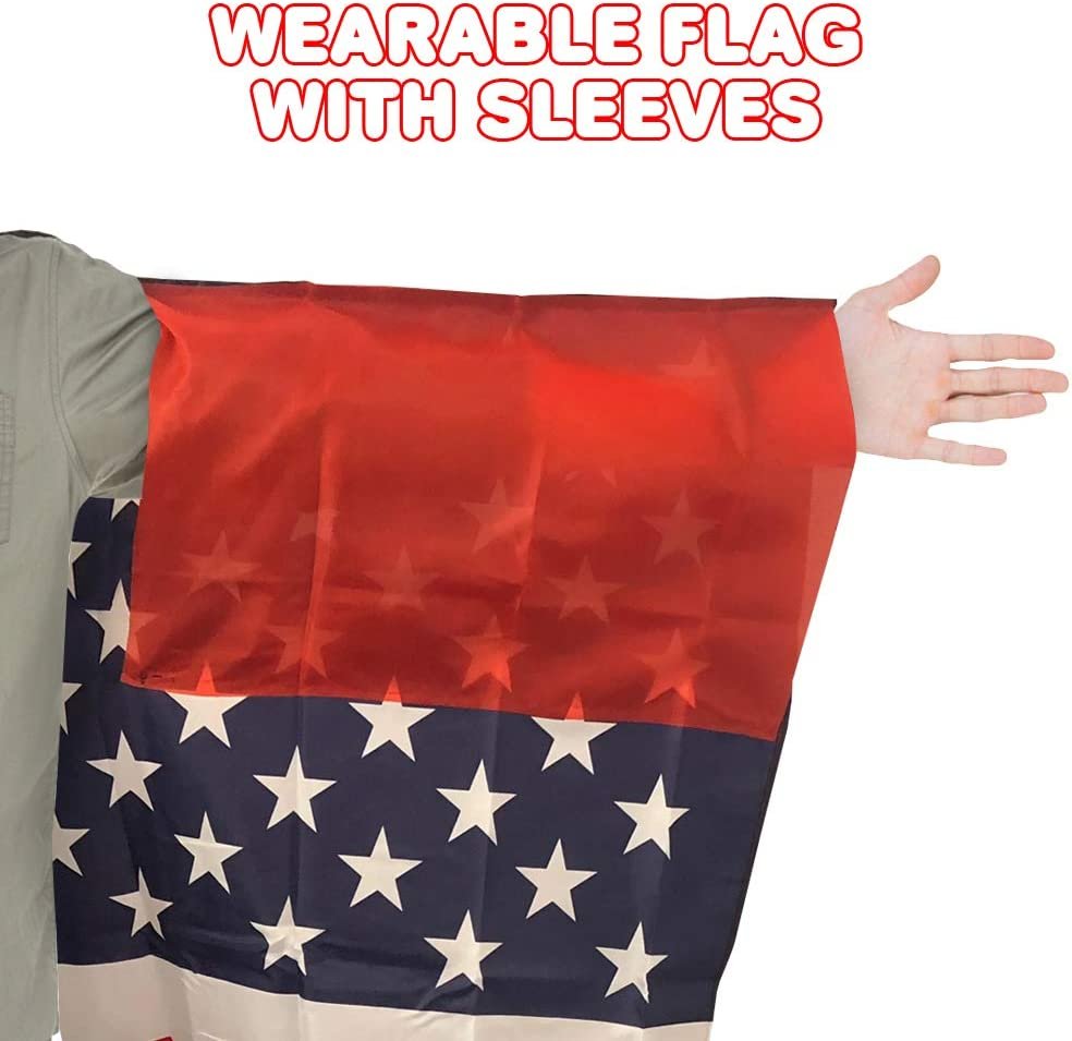 American Flag Cape for Kids and Adults, Patriotic Costume Accessories for 4th of July, US Flag Day, Memorial Day, Fourth of July Party Decorations, Unique USA Themed Clothing
