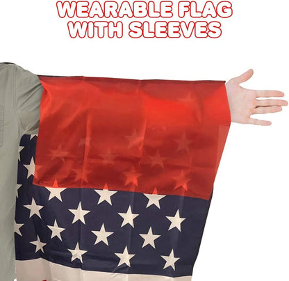 ArtCreativity American Flag Cape for Kids and Adults, Patriotic Costume Accessories for 4th of July, US Flag Day, Memorial Day, Fourth of July Party Decorations, Unique USA Themed Clothing