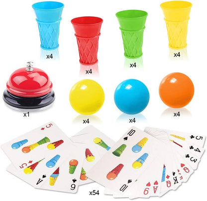 Gamie Ice Cream Competition Game - Fast Action Game for Boys and Girls - Develops Color Recognition and Hand-Eye Coordination - Fun Family Game Night Idea - for Kids Ages 6+