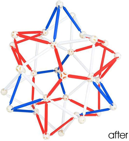 ArtCreativity Patriotic Expandable Ball Toy, 1 Expanding Mini Sphere for Kids and Adults, Stress Relief Fidget Toy for ADHD, Anxiety, Red, White, and Blue Party Favors for 4th of July