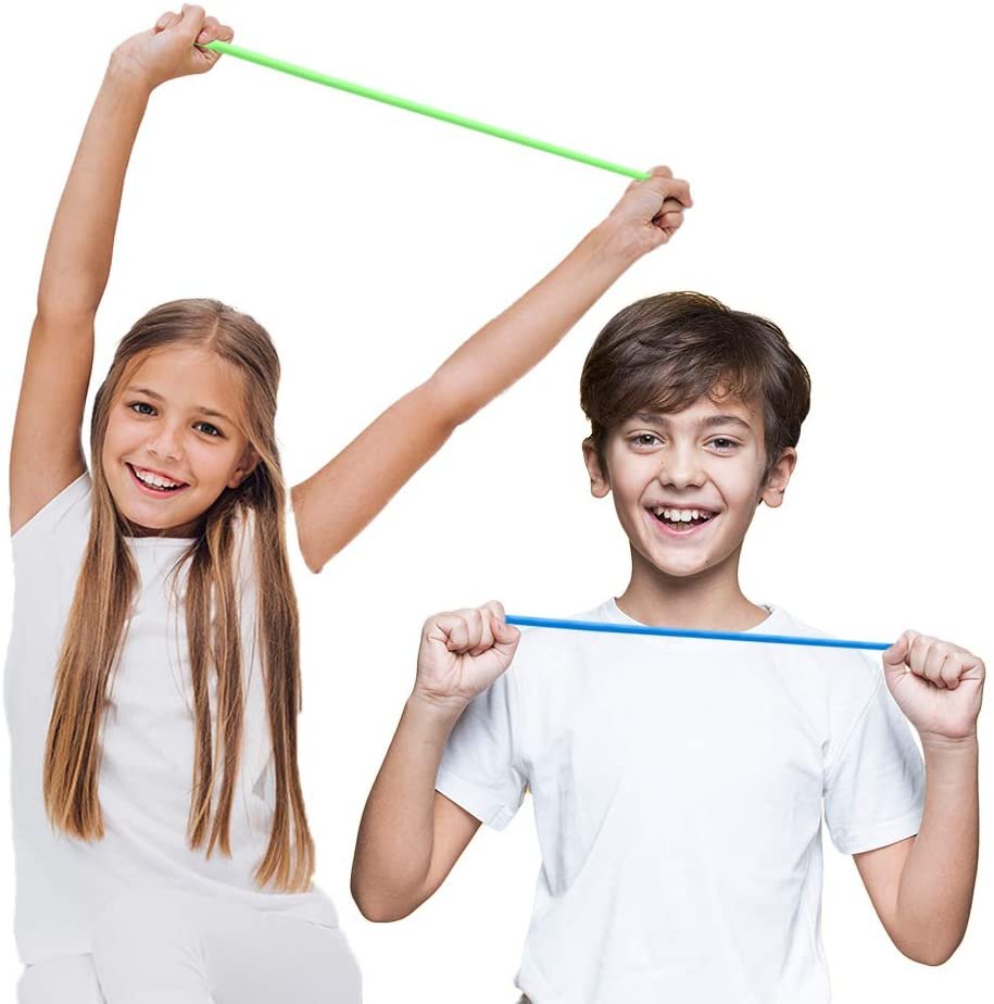 Stretchy Strings, Set of 12, Colorful Stress Relief Toys for Kids and Adults, Stretchy up to 8 Feet, Fun Fidget Toys for Boys and Girls, Sensory Toys for Autism, Bright Assorted Colors