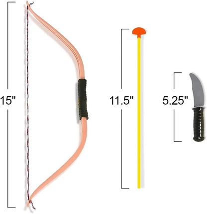 ArtCreativity Bow and Arrow Toy Set for Kids - Pack of 2 - Includes 2 Bows, 6 Suction Cup Arrows, and 2 Toy Knives - Fun Outdoor Archery Toys and Games for Boys and Girls Ages 3+