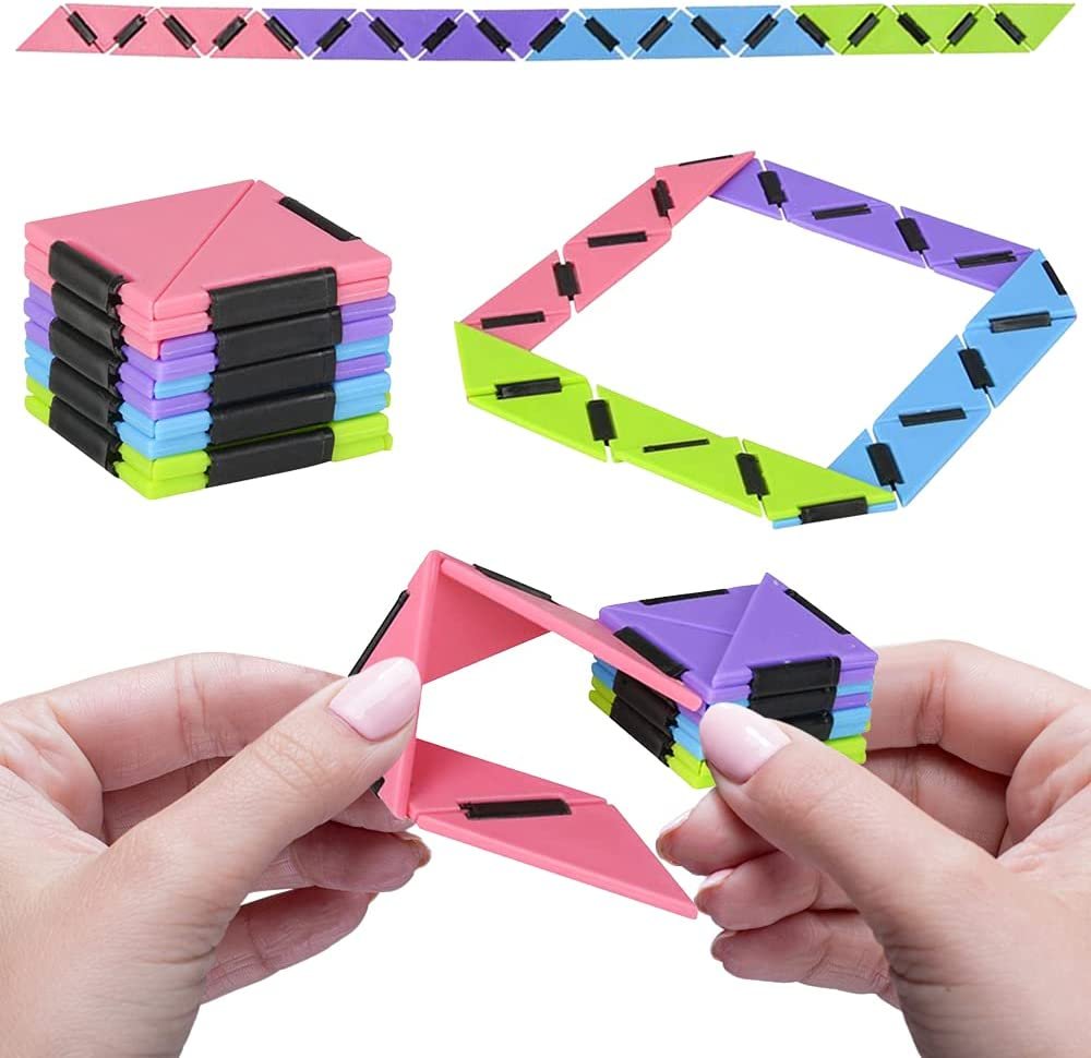 Flip and Fold Puzzle Game, Set of 2, Brain Teaser Games for Kids and Adults, Educational Toys for Children, Unique Birthday Party Favors, Fun Travel Toys, Great Gift Idea