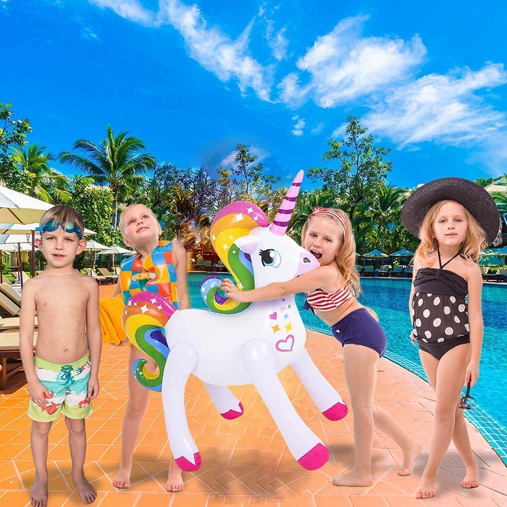 Giant Inflatable Rainbow Unicorn, 48