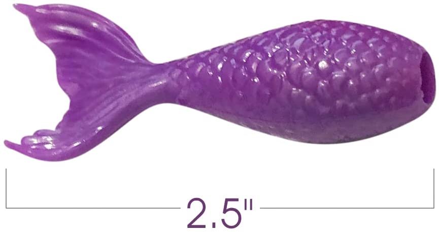 ArtCreativity Mermaid Tail Pencil Toppers, Set of 12, Mermaid Party Favors and Classroom Prizes for Kids, Great Back to School Gifts for Boys and Girls, Durable Mermaid Pencil Tops