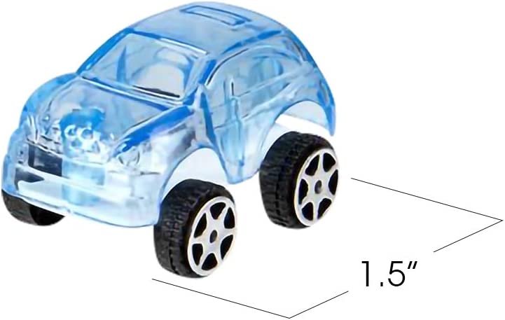 Mini Transparent Action Cars for Kids, Set of 24, Miniature Racers in Assorted Colors, Birthday Party Favors, Goodie Bag Fillers, Small Carnival and Contest Prize for Boys and Girls