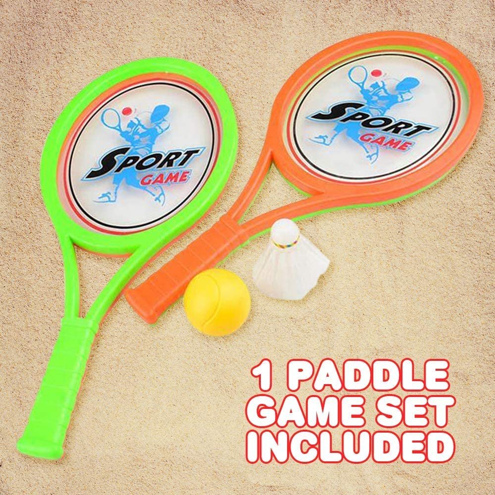ArtCreativity Beach Paddle Ball Game Set, Includes 2 Paddles, Ball, and Birdie, Fun Beach Toys for Kids, Indoor & Outdoor Summer Games for Boys and Girls, Best Birthday Gift Idea