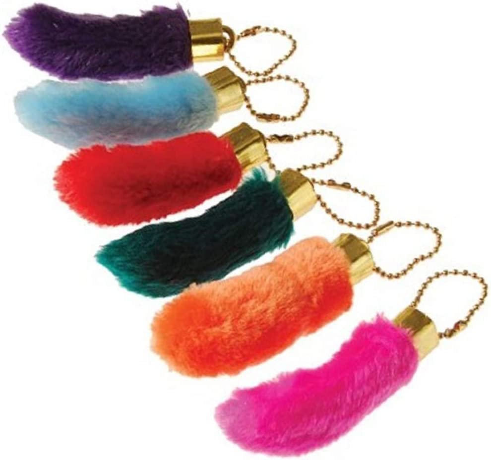 Fake Rabbit’s Foot Keychains, Pack of 12, Birthday Party Supplies, Party Favors, Goodie Bag Fillers, Prize for Boys and Girls