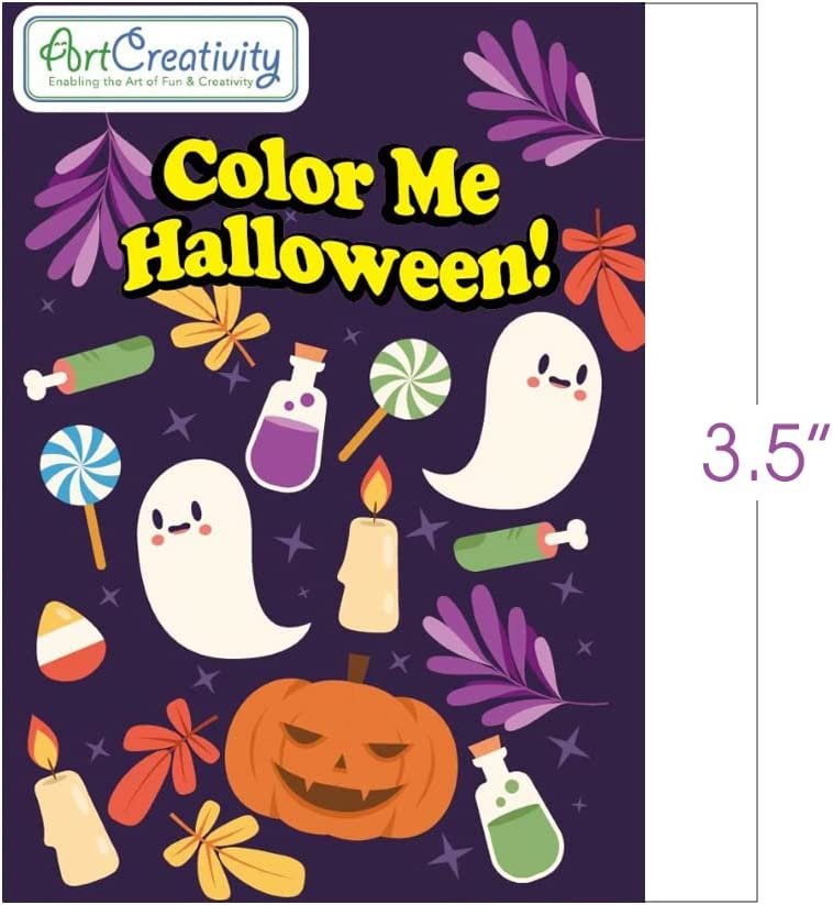 ArtCreativity Bulk 24 Pack Halloween Mini Coloring Book Kit, Each