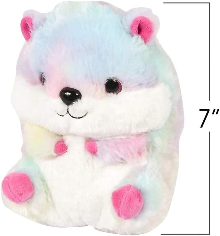 ArtCreativity Belly Buddy Hamster, 7 Inch Plush Stuffed Hamster, Super Soft and Cuddly Toy, Cute Nursery Décor, Best Gift for Baby Shower, Boys and Girls - Colors May Vary