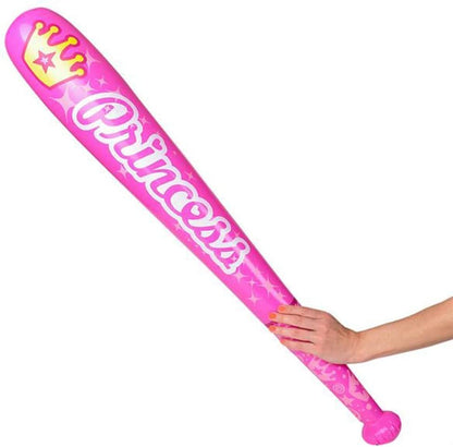 ArtCreativity Princess Baseball Bat Inflates for Kids, Set of 4, 40 Inch Durable Inflates, Cool Princess Birthday Party Favors for Girls, Decorations, and Supplies, Carnival Party Prizes