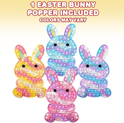 ArtCreativity Easter Bunny Jumbo Pop it Fidget Toy, 1 Piece, 11 Inch Fidget Popper for Fun Stress Relief, Easter Egg Hunt Toy, Easter Basket Stuffer, and Themed Party Favor for Boys and Girls