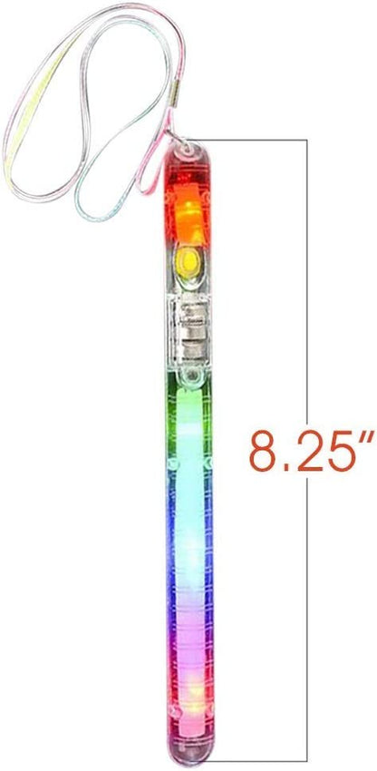 ArtCreativity Light Up Police Wands, Set of 12, Flashing LED Wand Sticks with Lanyards, Thrilling Light Show, Batteries Included, Fun Birthday Party Favors, Carnival Prize, Goodie Bag Fillers for Kids