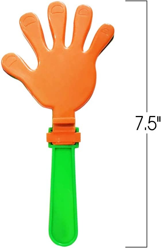 11 Inch Hand Clappers Plastic Noisemaker Favors, Pack of 10