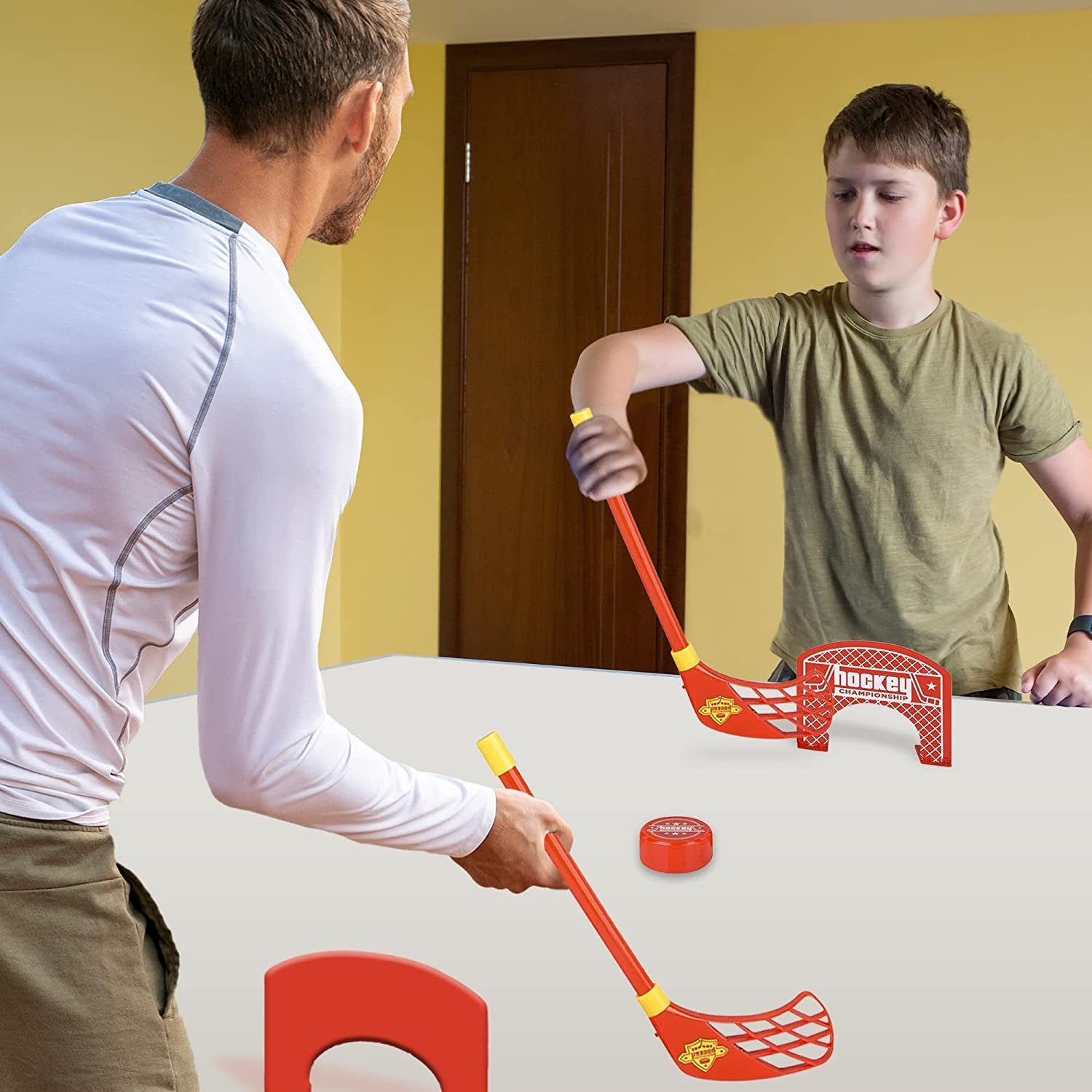 Tabletop Mini Ice Hockey Game, Includes 2 Goals, 2 Sticks, and 2 Pucks ·  Art Creativity