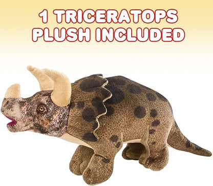 ArtCreativity Large Triceratops Plush Toy, 1 PC, Soft Stuffed Toy Dinosaur for Kids That Stands on All Fours, Unique Dinosaur Room Decoration, Cute Nursery Décor for Boys and Girls