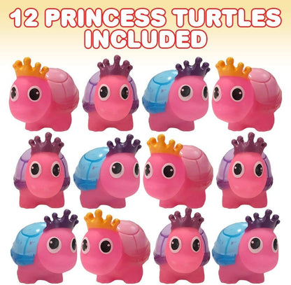 ArtCreativity Rubber Water Squirting Princess Turtles, Pack of 12, Safe and Durable Turtle Water Squirters, Bathtub and Pool Toys for Kids, Birthday Party Favors, Goodie Bag Fillers