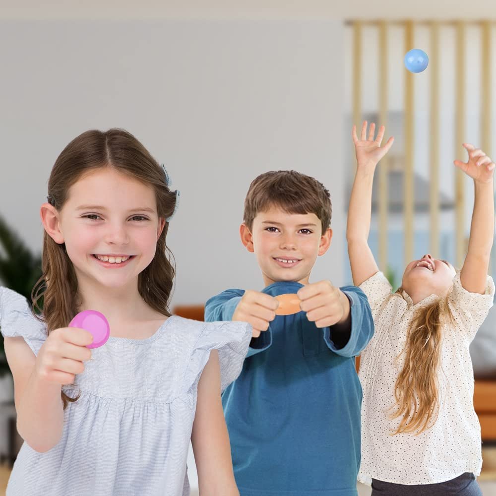 Squish Sticky Glow in The Dark Orbs, 2 Packs with 3 Balls Each, Glowing Fidget Toys for Kids & Adults, Squeeze Stress Toys in Assorted Vibrant Colors, Goody Bag Fillers & Party Favors