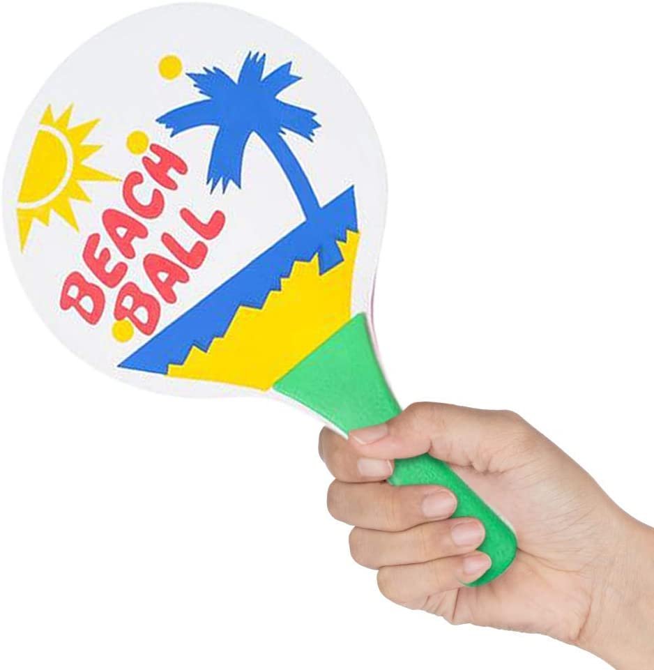 Beach Paddle Ball Game Set, Includes 2 Wooden Paddles and 1 Ball, Fun Beach Toys for Kids, Indoor & Outdoor Summer Games for Boys and Girls, Best Birthday Gift Idea